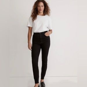 Madewell Womens Black 10” High-Rise Skinny Jeans